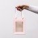 Gift package, with a window, 20 x 15 x 10 cm, pink