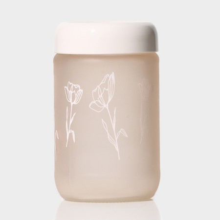 Glass Bank for Folding products "Rosie", 660 ml, pink color