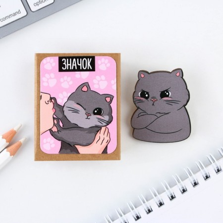 Wooden icon "cat", 3.2 x 4 cm-1