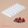 Form for mousse desserts and baking konfinetta “blackberry”, silicone, 29 × 16 × 2.5 cm, 35 cells (2.8 × 2.5 cm), white color