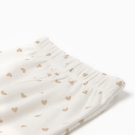 Pants for children, beige color/hearts, height 68 cm-1