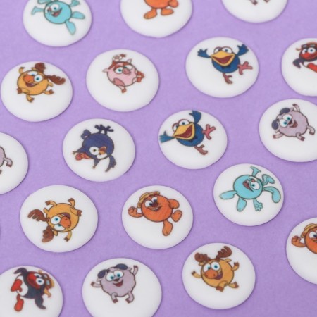Sugar figures-medalons "Smeshariki", 63 pcs, D 27mm-1