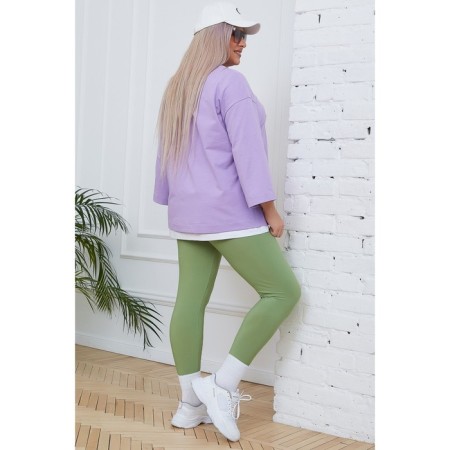 Female legins, size 66, green color-3