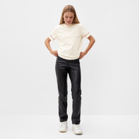 Women's T-shirt with Red Kant Basic Line Milk Color, Rr. 44-1