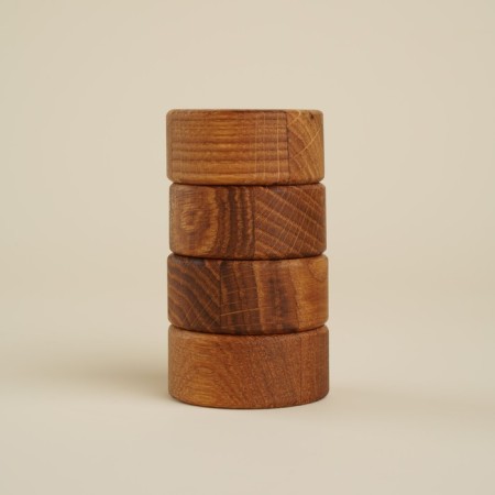 (SL Home) Ring for napkins, 4 pcs, oak, d = 4.8 cm-1