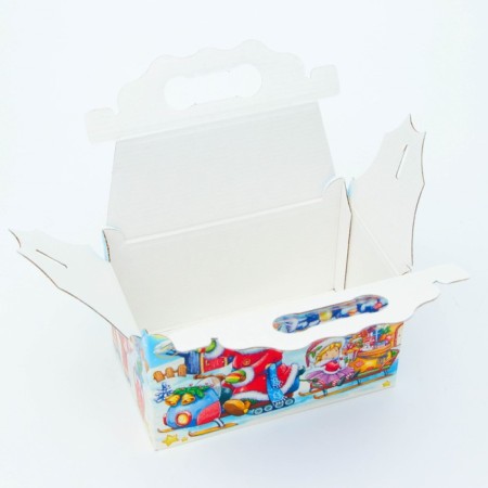 New Year. Gift box New Year's casket is a simple "rink" with animation 20 x 12 x 17 cm.-3