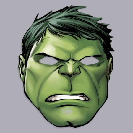 Carnival Mask "Hulk", 19.3 x 24.4 cm, Avengers-1