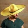 Carnival hat "Sombrero", yellow color