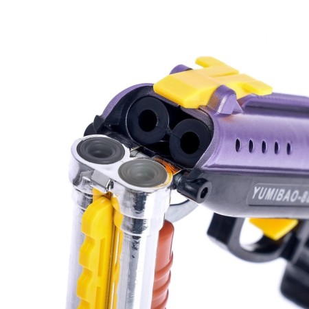Pneumatic “double -barreled gun” gun shoots with silicone bullets, MIX color-1