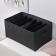 Organizer for storing linen "Smart", 6 departments, 44 × 29 × 22 cm, black color