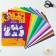 Cardboard of color A4 coated one -sided 15 sheets 15 colors "September 1: for excellent studies"