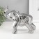Souvenir Ceramics "Geometry. Elephant" silver 11x26x18 cm