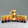 Set for juice with the tray "Sunset" Art painting, 6 glasses 1250/200 ml