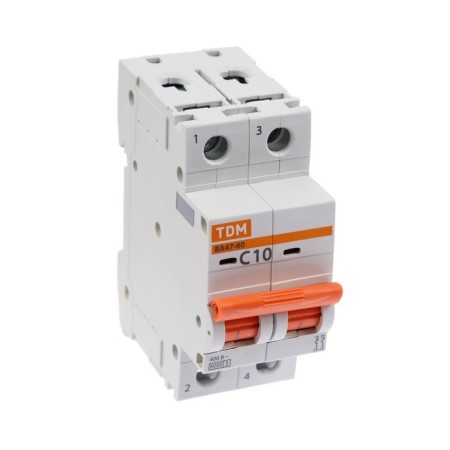 Switch automatic TDM VAL47-60, 2P, 10 A, 6 KA, C, SQ0223-0091-1