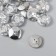 Buttons plastic for creativity 2 punctures "rhombus in a circle. Crystal" set of 20 pcs 2.1x2.1 cm