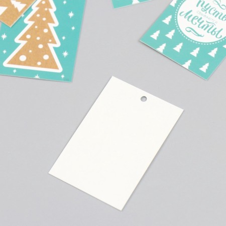 Cardboard "New Year" set 10 pcs (5 types) 4x6 cm-4