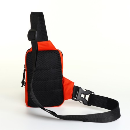 Slong bag from textiles, orange color-1