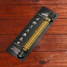 3B1 survival bracelet (paracord 2 m, whistle, fire), 25.5 × 2.5 cm, 3 m
