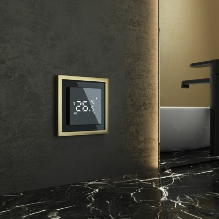 Frame W0012852, 1 Baguette socket, black brass-1