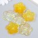 Decor for creativity Plastic "Flower" Holography Orange set 6 pcs 3.5x3.5 cm