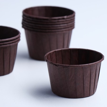 Muffin baking uniform, brown, 5 x 4 cm-1