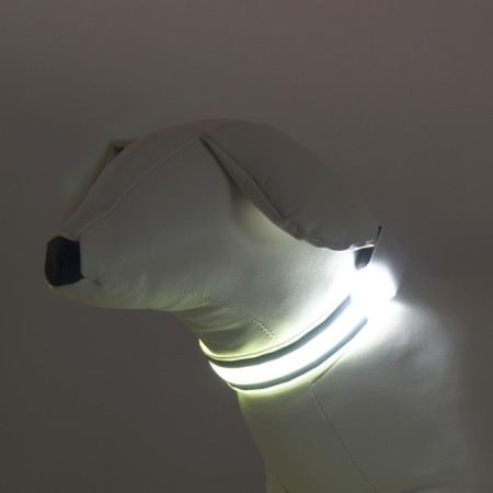 Collar with backlight double strip size S, Osh 35-43 x 2.5 cm, 3 glow modes white-9