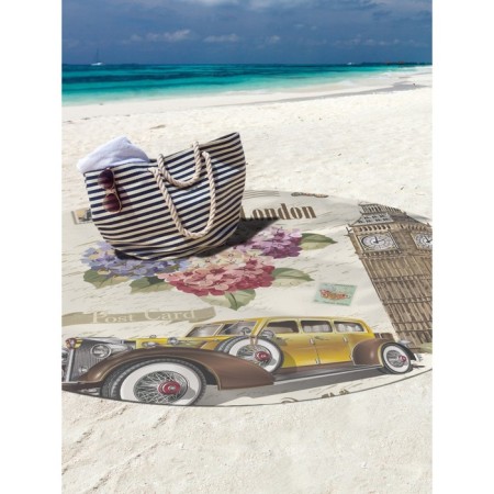 Pareo and beach rug "London", d = 150 cm-2