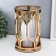 Summary metal, 1 candle "Sot" gold 12.5x12.5x20 cm