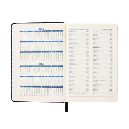 Dated diary 2024, A5, 168 sheets in the ruler, the leatherette "Nebraska", gold cut, black-6