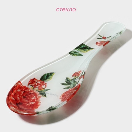 Glass stand under a spoonful of the peonies shares, 23.5 × 8.3 cm-1