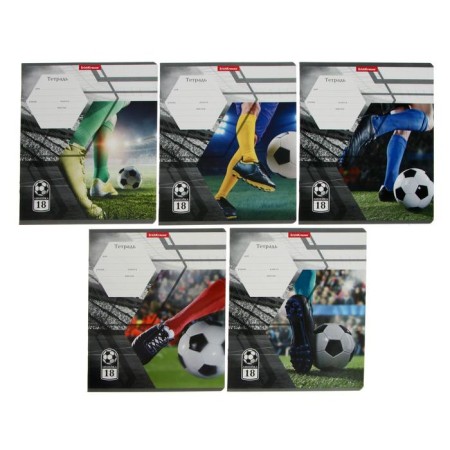 Notebook of 18 sheets in the Erichkrause Dribbling line, covered Cardboard, OFSET block, mix