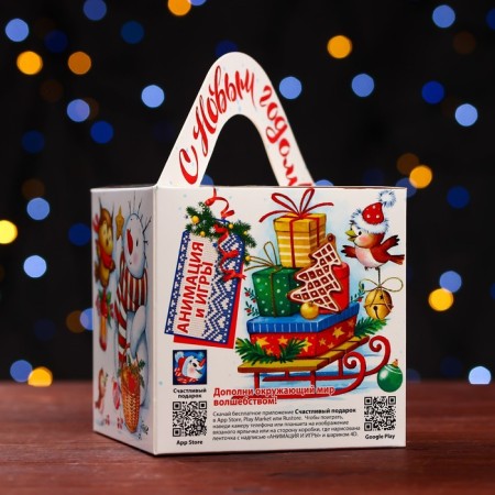 Gift box "Snow White", a large cube 12 x12 x12 cm-3