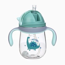 Locchine Children's M & B “Kotik” with a tube, from 9 months, 280 ml., The color of the gray-blue