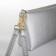 Bag Women's Cross-Bodi with a zipper, silver color