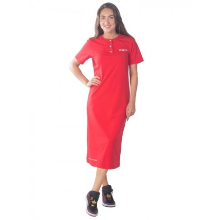 Female dress w.w.f.h., size 44, red color-1