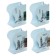 Settling book stands, 3 departments, metallic, mix
