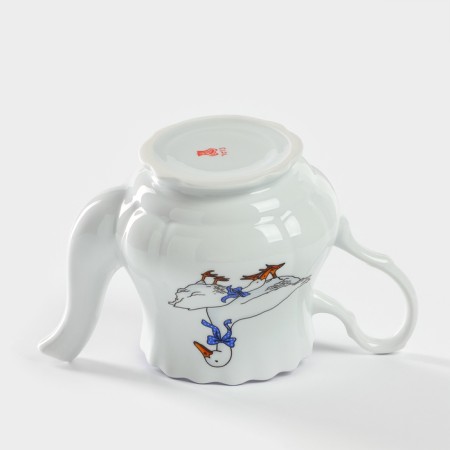Porcelain kettle "Geese", 800 ml-5