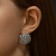 Earrings Metal "Caribbean" circle, color silver