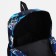School backpack from textiles on lightning, external pocket, blue/blue color