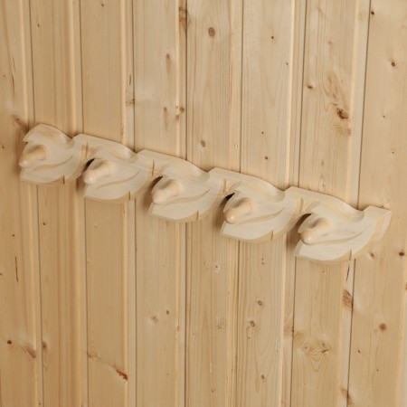 Ban "Leaf" 5 hooks, linden, 60x9x7.5 cm-1