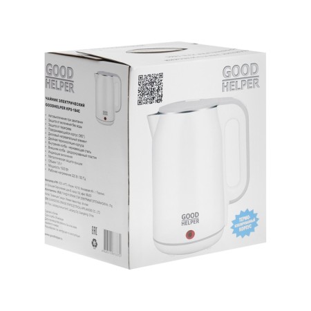 Electric kettle Goodhelper KPS-184C, plastic, Metal flask, 1.8 l, 1500 watts, white-8