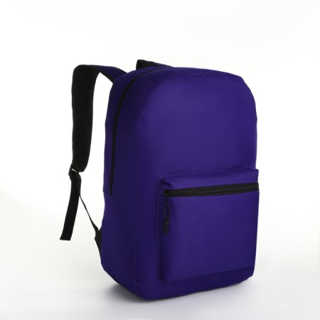 Youth backpack with lightning, external pocket, purple color-2