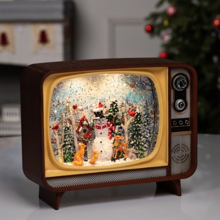 LED figure “New Year's light”, 21x12.1x17.1 cm, music, aah3, USB, glow warm white-1