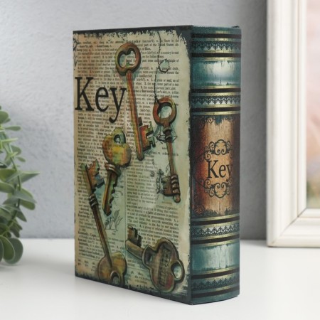 Broke Broke Wood, leatherette "Keys and newspaper" 4.5x13x18 cm-3
