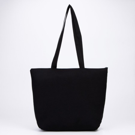 Bag Schoper cats on a zipper, without lining, black color-5