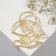 Brooch "Lady in the hat" Contour, color gold