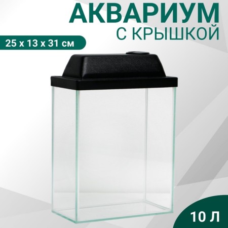 Aquarium rectangular "Shirma column" 10 liters, 25 x 13 x 31 cm, black