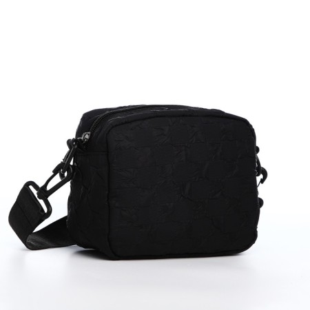 Youth bag with zipper, black color-1