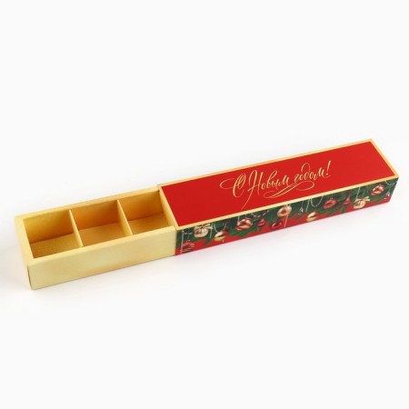 Box for sweets “Happy New Year!”, Balls, 5 x 21 x 3.3 cm, New Year-3