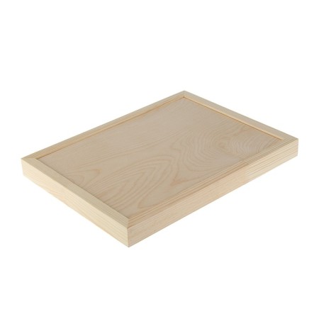 Wooden tablet, with plywed plywood, 30 x 40 x 3.5 cm, depth 0.5 cm, pine-1